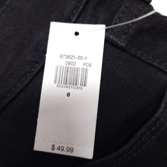 NWT Old Navy Womens High Rise Distressed Jeans Size 8 Black Dark Wash - Picture 13 of 13